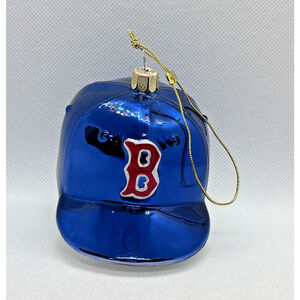 MLB Boston Red Sox Blue & Red Baseball Cap Hat Ornament Scottish Christmas 2005